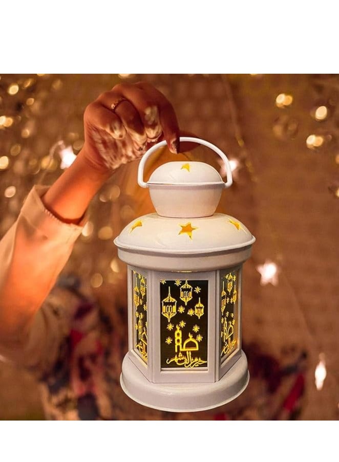 Brain Giggles BrainGiggles Eid Mubarak LED Night Light Ramadan Lantern Hanging Lamp Ornament for Holiday Festival Home Decoration - Image 4